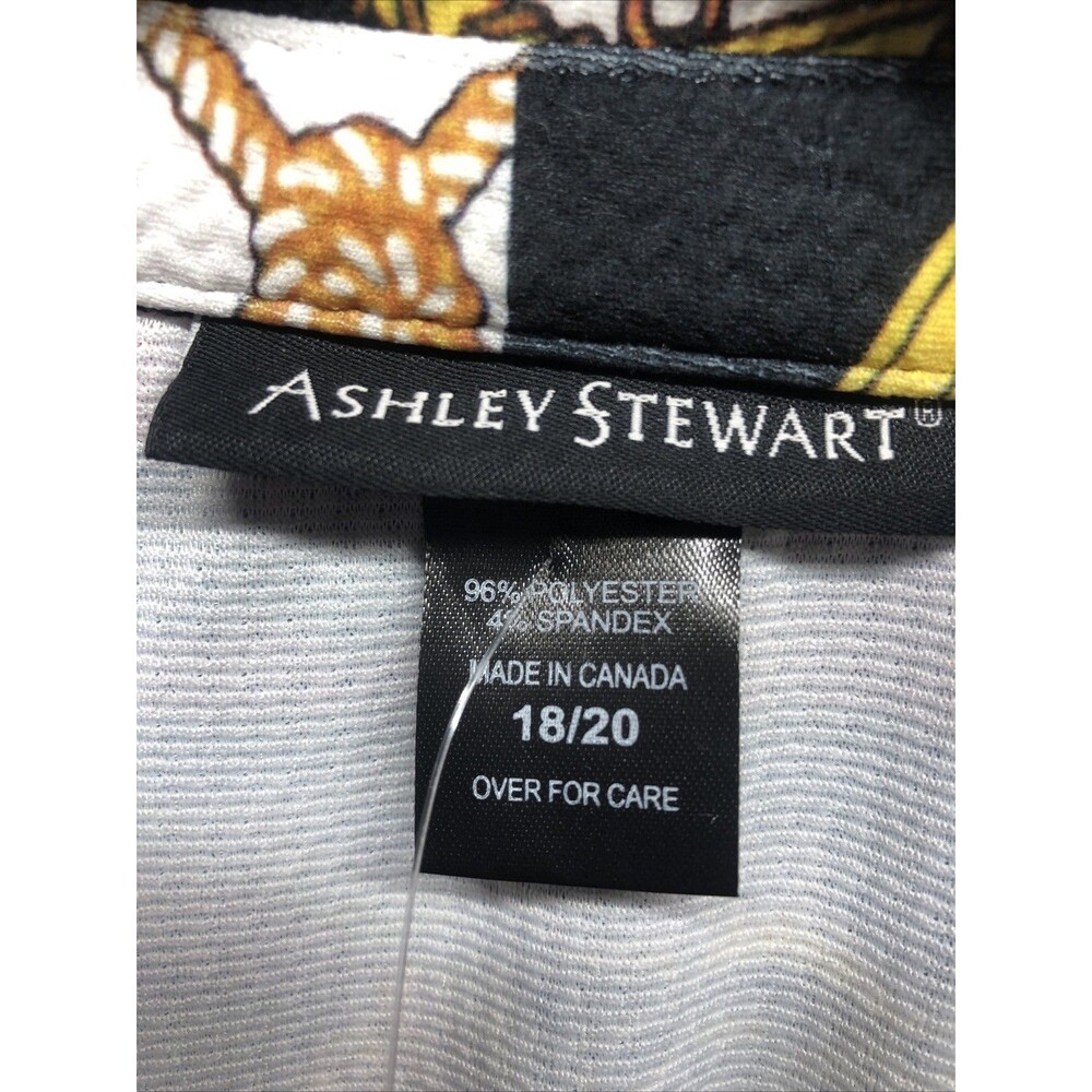 Ashley Stewart Dress Button Up Size 18/20 Belt Rope Medallion Design NWT - Picture 4 of 14